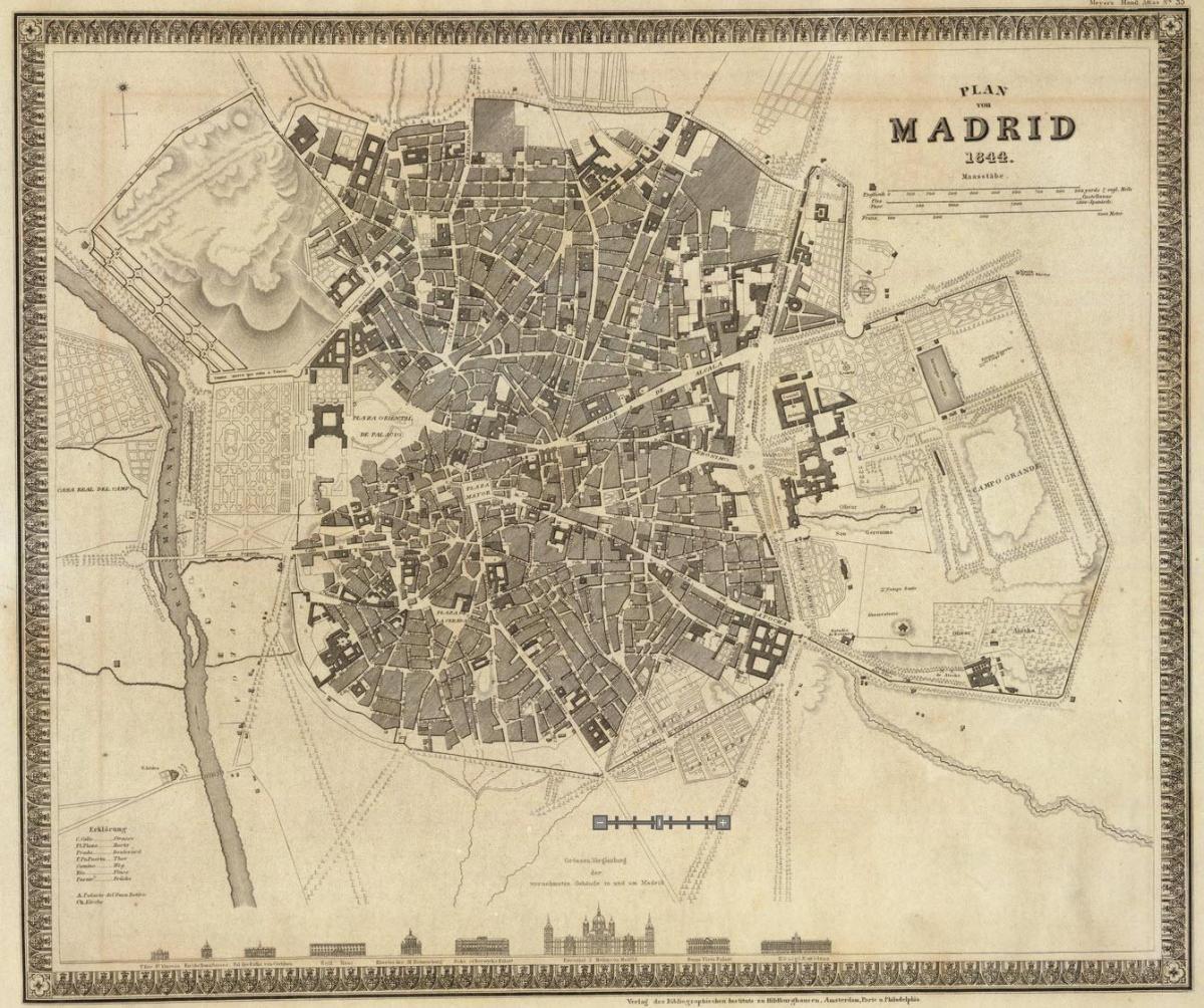 kaart van Madrid ou dorp