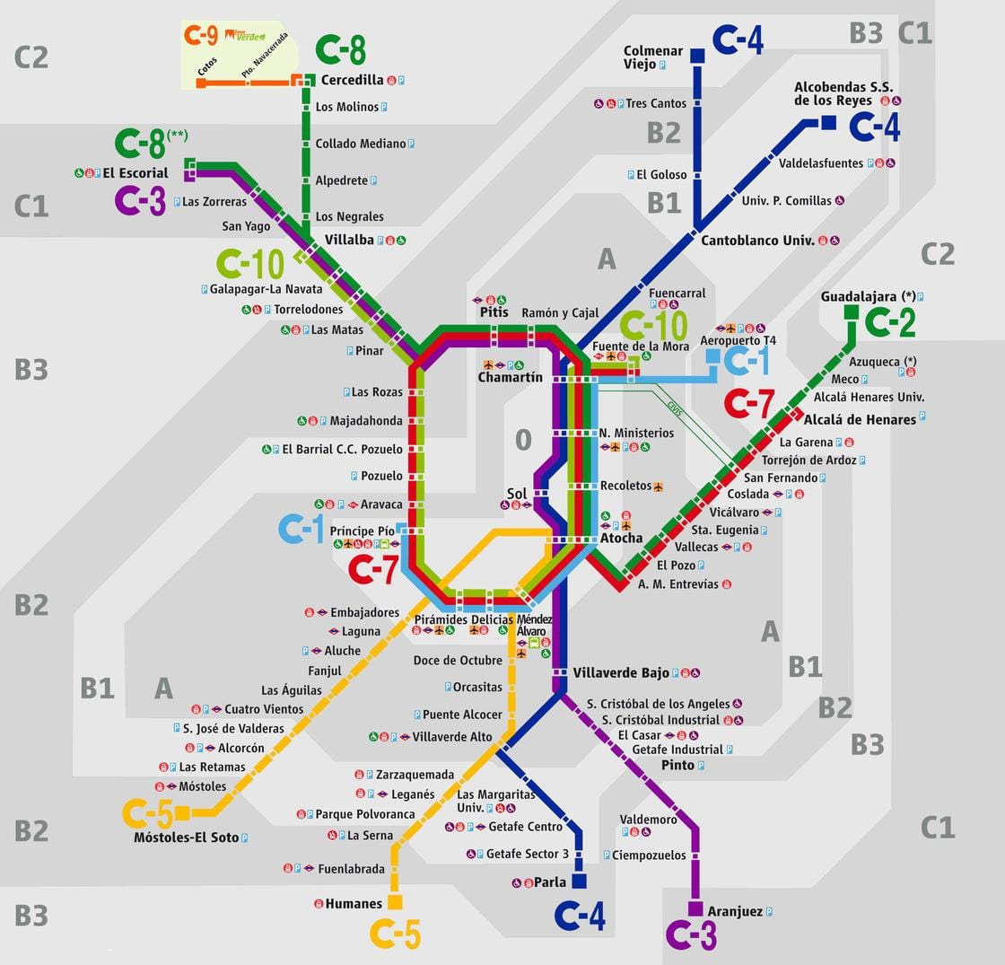 kaart van Madrid atocha stasie