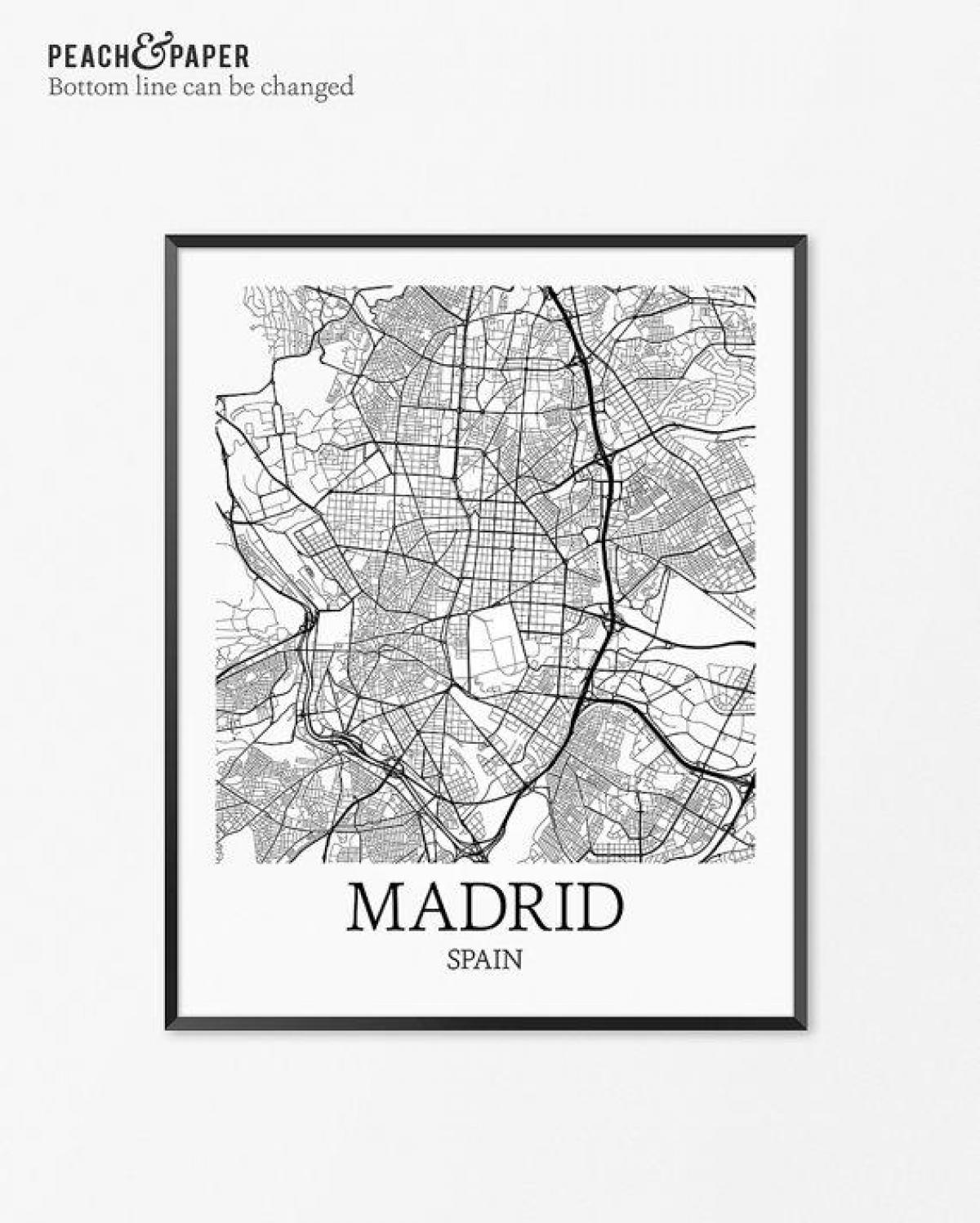 kaart van Madrid kaart plakkaat