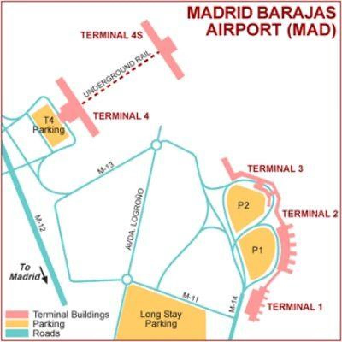 Madrid lughawe kaart