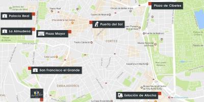 Kaart van Madrid atocha