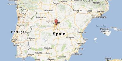 Kaart van Spanje wat Madrid