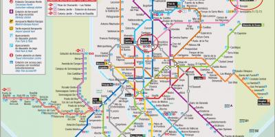 Madrid metro kaart, lughawe