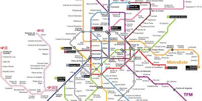 Metro de Madrid kaart