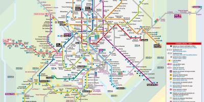 Kaart van Madrid tram