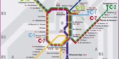 Madrid spoor kaart