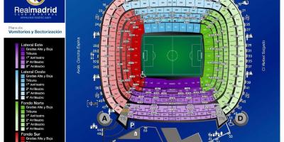 Kaart van real Madrid stadion